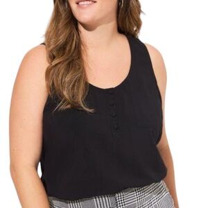 Torrid Challis Henley Pocket Sleeveless Tank
